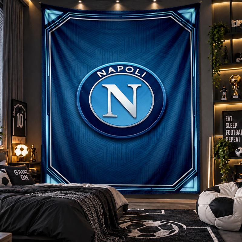 Wall Hanging Tapestry Napoli FC Print Cloth for Living Room Bedroom Home Decor