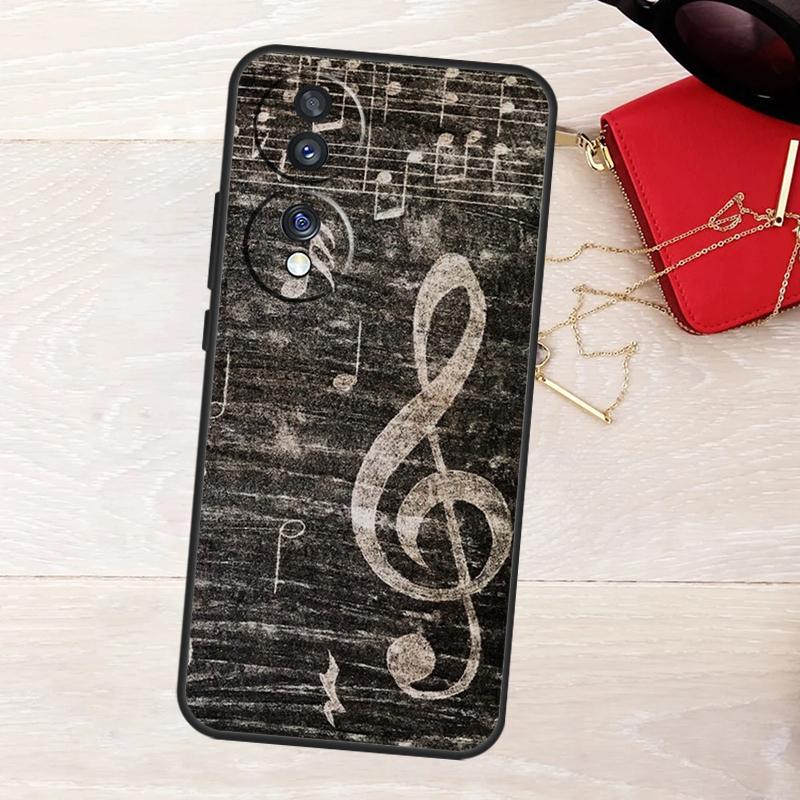 Music Score Musical Notes Case For Honor 400 Pro 200 50 70 90 X9a X9b X9c X9d X8a X8b X8c Magic 7 Lite 5 6 8 Pro Cover