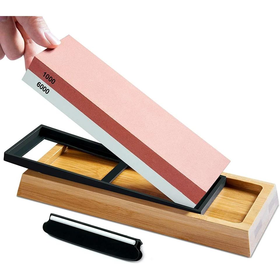 Local Stock Fast Shipping 4PCS Knife Sharpening Water Stone 1000/6000 Grit Kitchen Whetstone Sharpener