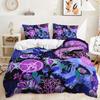 3D Skull Head Series Bedding Set Luxury Flower Skull Duvet Cover 2/3 Pieces DE135 * 200 Full Size Boys' Room Soft Bedroom Decoration