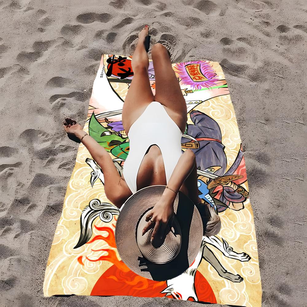 O-Okami-S Towel Microfiber Beach Towel, Quick-Dry, Sand-Free, Ultra-Fine Fiber, Super Soft.