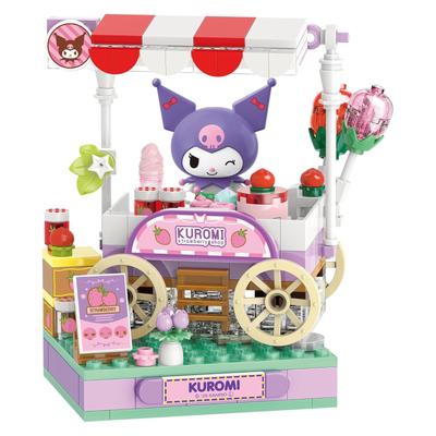 Onda Blocks Sanrio Hračka Jahodový obchod KEEPPLAY Vzdělávací Hračka Sestavení Roztomilý Plastový pro Děti sb03 Kuromi