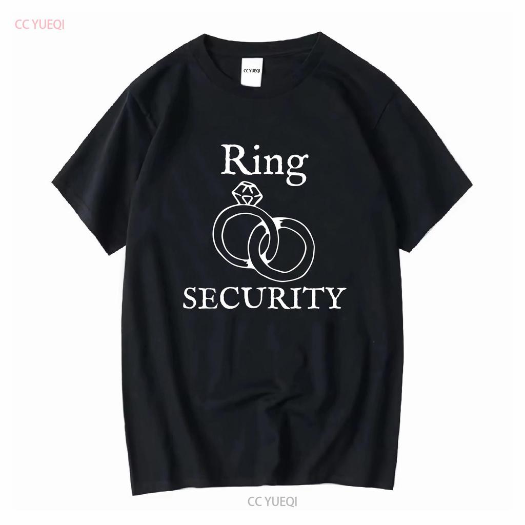 Ring Security T Shirt Bearer s Funny Wedding Rings Boys long or short sleeves vintage Washed homme Soft Breathable