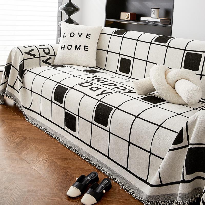 Simple Nordic Style Happy Chenille Sofa Towel Living Room All-Inclusive Universal Dust Cover Sofa Cover