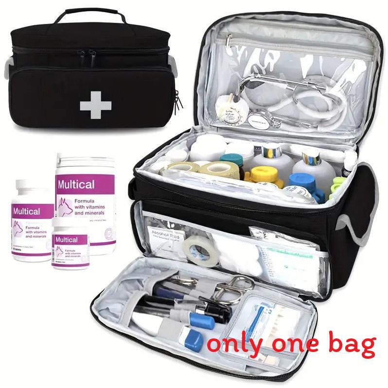 

Travel Storage Bag With Multifunctional Medical Organizer For Home And Onthego Use чёрный