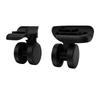 2pcs Suitcase Double Row Wheels Black Luggage Mute Shock Absorbing Swivel Casters for Replacement