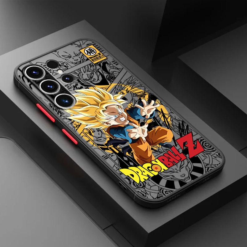 Cool Dragon Ball Goku Black Edge Shell Phone Case for Samsung Galaxy S22 Plus S21 FE Note 20 10 S10 S20 S25 S23 Ultra S24 S21 S9