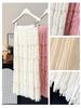2026 Spring/Summer Women's Versatile Tassel Patchwork Midi Skirt