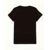 European Size Women's T-Shirt with Bunny Ears and Bow Decoration, Wooden Cross Print Round Neck Short Sleeve Top for Spring, Summer