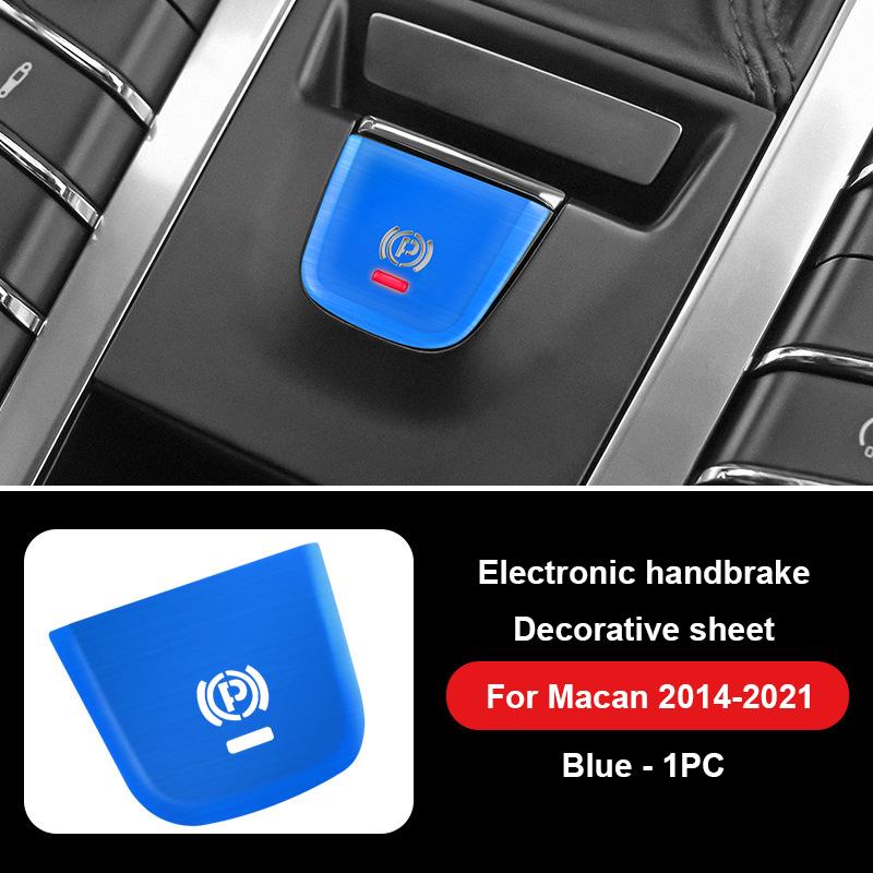 

Car Handbrake Parking P Button Sequins Decoration Cover Trim For Porsche Cayenne Panamera 2017-2024 Macan 2014-2021 Accessories