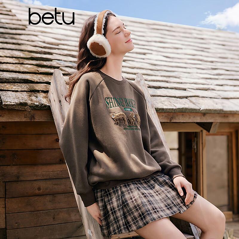 Betu Damen Sweatshirt mit Fleece-Futter und Raglanärmeln