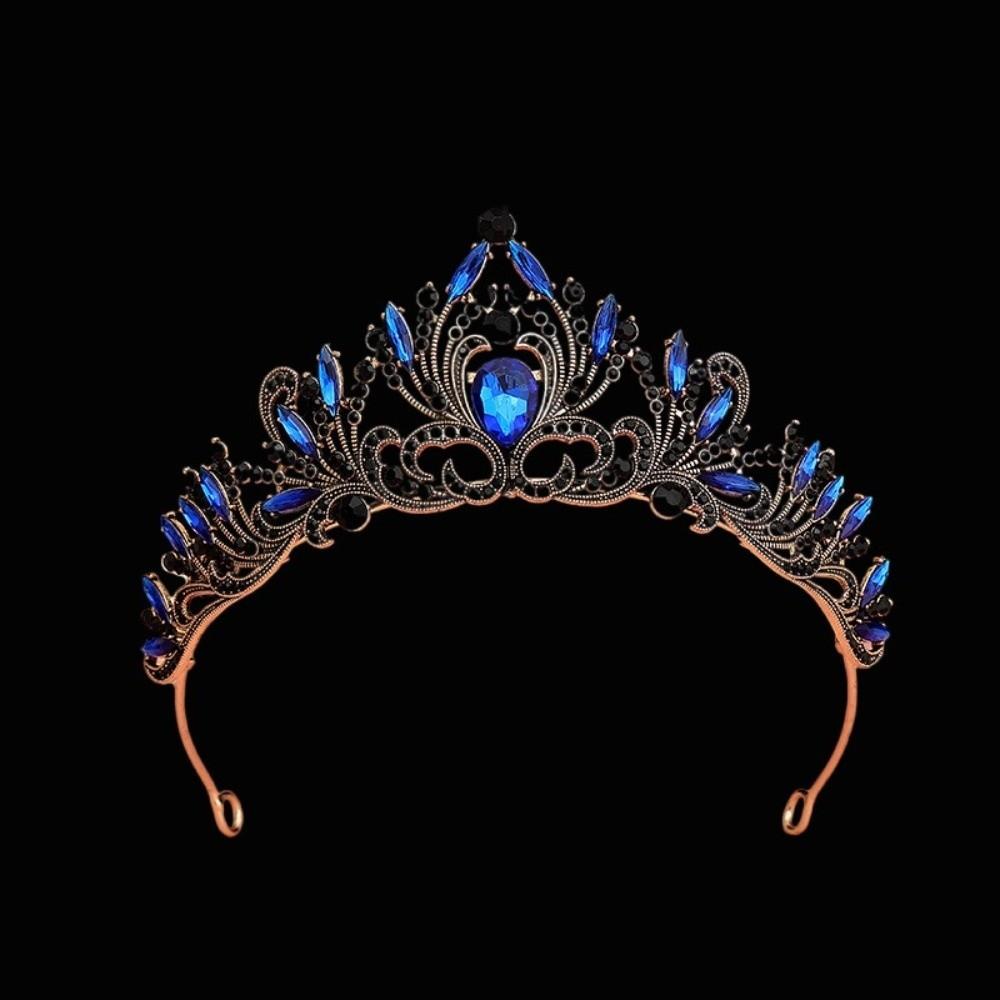 Alloy Prom Tiaras Sparkling Headwear Vintage Women Rhinestone Headwear Prom Events