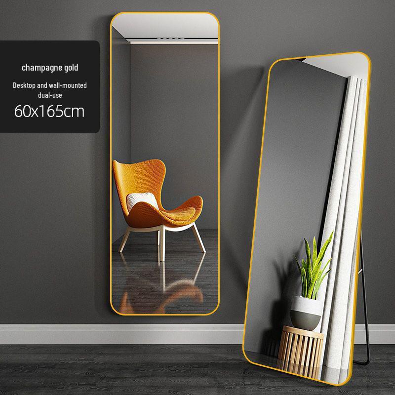 Full-Length Wall-Mounted Dressing Mirror: 3D Try-On for Girls' Bedroom & Makeup