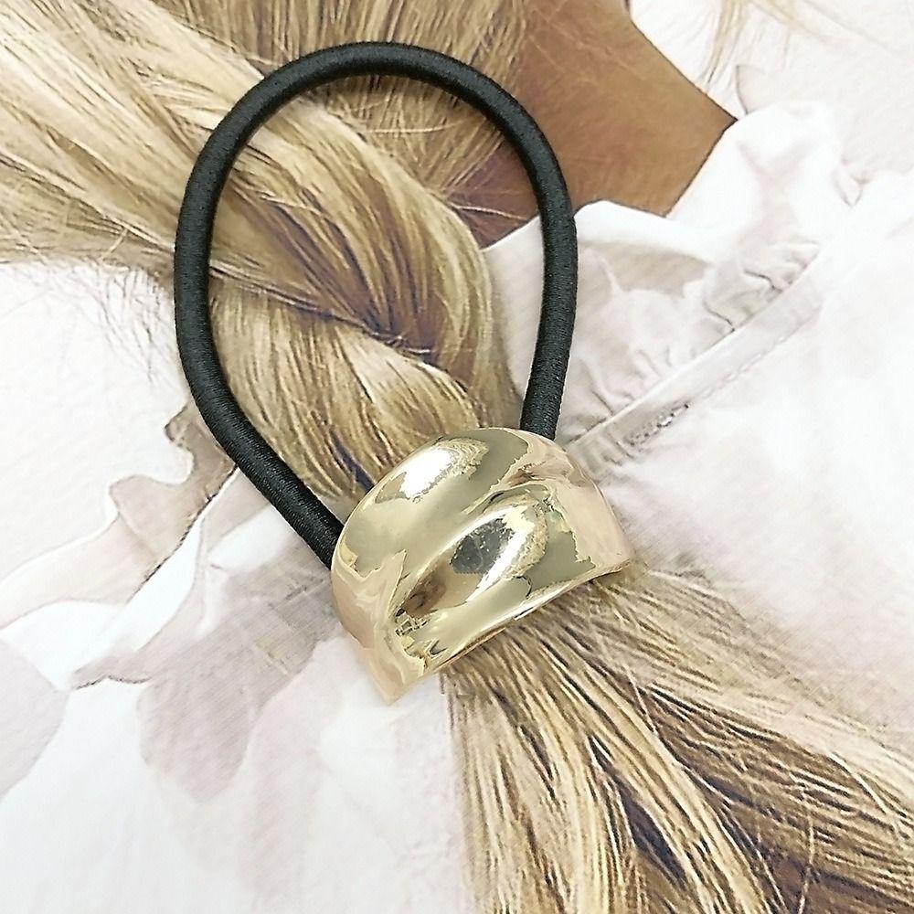 Elastic Metal Hair Tie Smooth Hair Loop New Hair Rope  Women