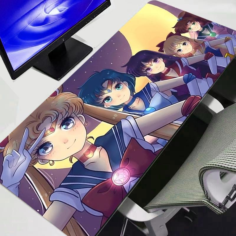 Mouse Pad S-Sailor Moon Professional eSports Game Players Speed Lock Edge Rubber Desk Mousepad Keyboard Mat Durable