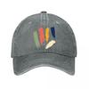 Modern Abstract Painted Stripe Colle Washed Baseball Cap Outdoor For Womens Unisex FeUnisex Dad Hat