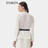 Ports Women's Elegant Scarf Collar Silk Blend Blouse