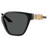 Versace Rhinestone Decoration On Temples Acetate Metal Irregular Sunglasses Women's Black 12146071 O4471B-OGB18756_ONUL-black 56
