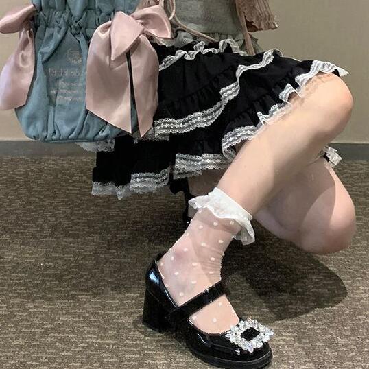 Lolita Bustier Cake Dress Dark Girly Lace Layered Lace Skirt