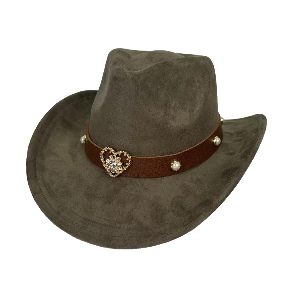 New Love Accessories Decorative Belt Western Cowboy Hat Tibetan Retro Top Hat Retro Jazz Hat Fashion Felt Hat