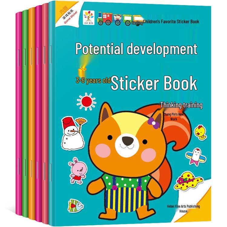 Whole Brain Development Sticker Book for Ages 0-6: Dress-Up & Concentration Training