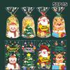50 Pcs Merry Christmas Cellophane Bags With Twist Ties Xmas Clear Cello Candy Gift Bags New Year'S Eve Christmas Party Decoration