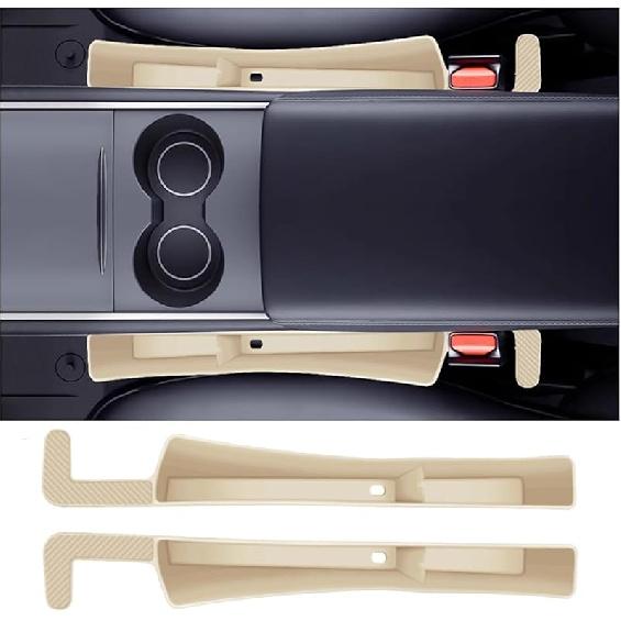 Car Seat Gap Filler Organizer 2 Pack, Gap Filler Organizer For Car, Between Seats And The Console To Stop The Small Items From Dropping (Black)