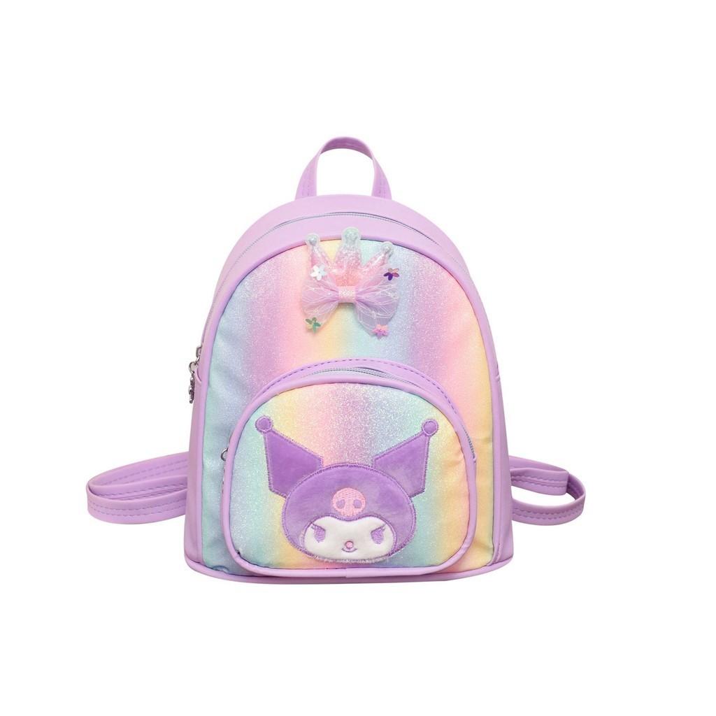 Adorable Cartoon Pu Kids Backpack Fashionable And Fun For School Use Kuromi Purple