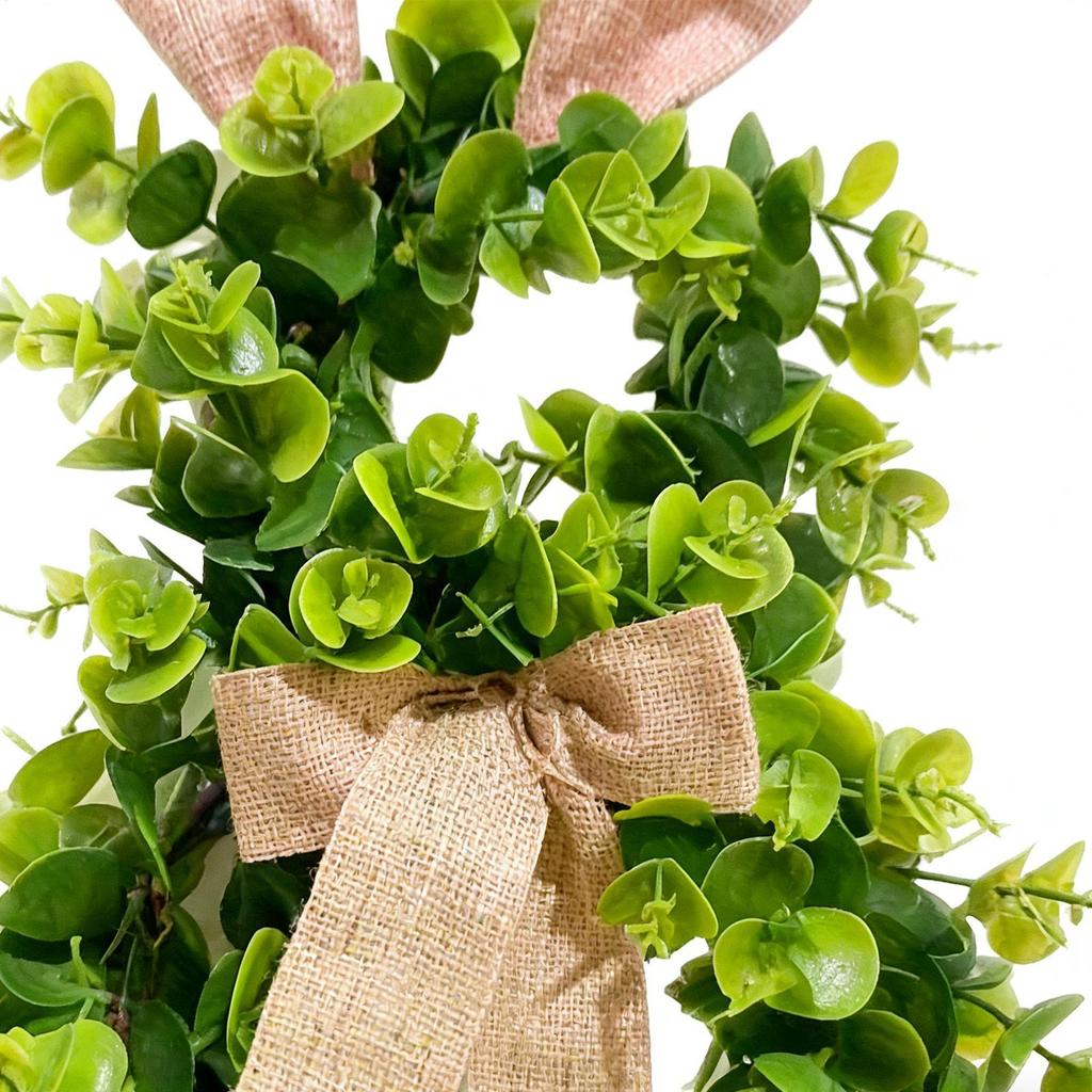 Bunny Wreath Artificial Wall Garland Decor Rabbit Wreath For Front Door For Wall Farmhouse Holiday Party Garage House Porch