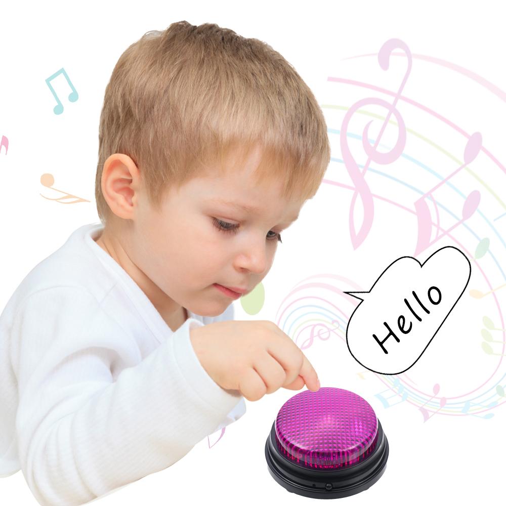 Recordable Talking Button Voice Recording Sound Button With High Bright Energy Saving Light