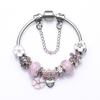 Yousheng Women Bangle Multi Flower Clover Pendant Secure Closure Rhinestone Decor Alloy Adjustable Bracelet Prom Dating Work Wrist Jewelry