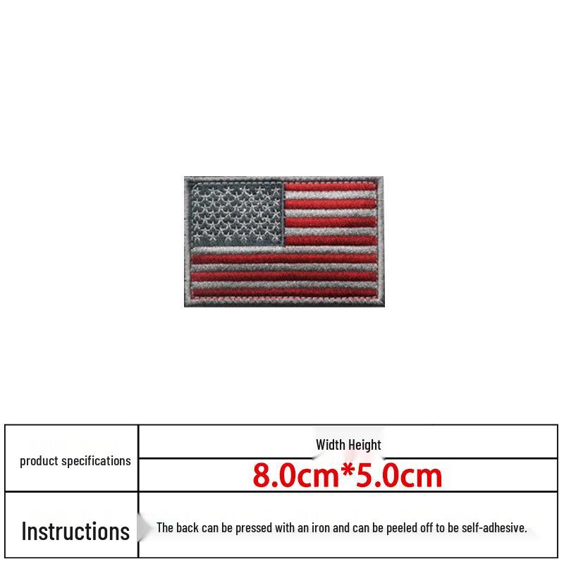Velcro American Flag Embroidered Backpack Patch - Outdoor Stars & Stripes Badge