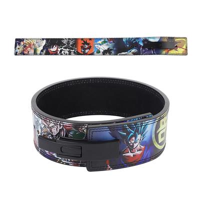 Fitness a sportovní pás z hovězí kůže Super Fiber Anime Kreslená verze Wukong Horizontální ochrana proti tlačení a vzpírání Pás na stahování bederní páteře