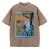 Social skills, making new friends, washed vintage women's T-shirt, hip hop breathable, casual loose fit
