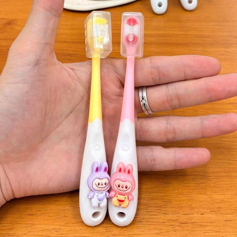 

Детские милые зубные щетки Labubu для детей от 6 до 12 лет Мягкая щетина защищает десны и зубы cute Labub girl two packs