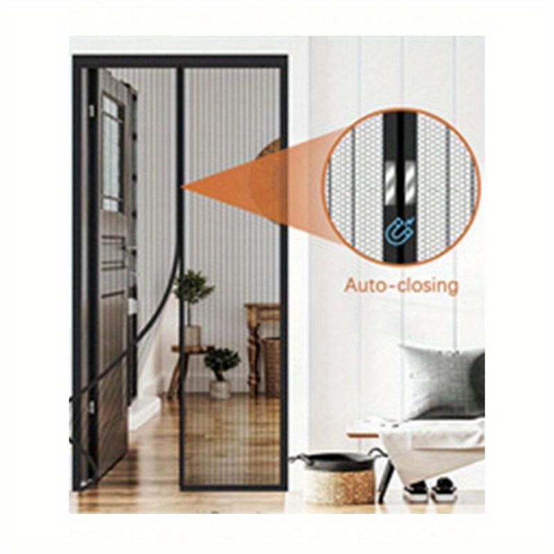 Spring and Autumn Summer Door Curtains Black and White Simple Mosquito-Proof Door Curtain Screen Screen Door Screen Window Automatic Magnetic
