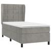 Maison Exclusive - Sommier à lattes de lit et matelas Gris clair 90x200 cm Velours