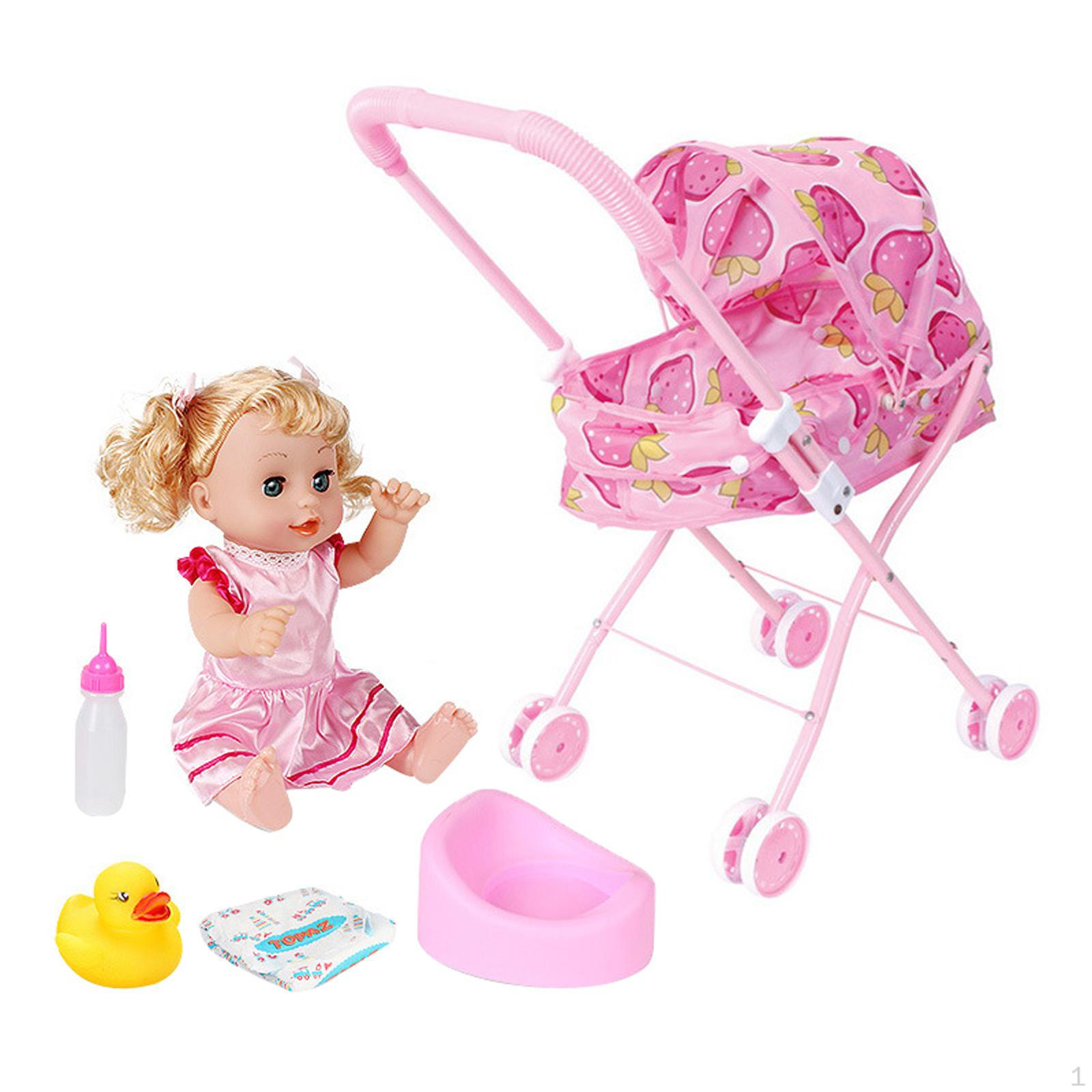 

Імітація коляски Уявна гра Декор іграшки для малюків strawberry