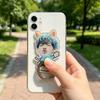 Kim Tae Hyung Min Yoon Gi Cartoon Phone Holder With Acrylic Back Panel And Metal Ring