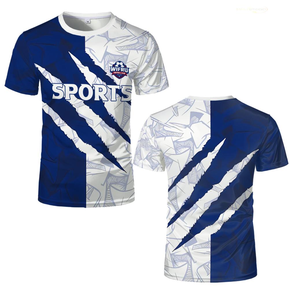 New Simple Paw Print Sports T-shirts Competition Training Uniform Unisex Outdoor Sports Fitness Breathable Round Neck Jersey