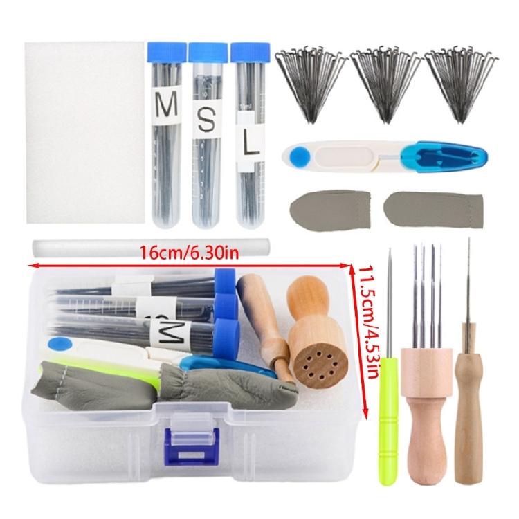 Nadelfilz Zubehör, Tier Nadelfilz Zubehör Wollfilz Werkzeug mit Holzgriff, Fingerlinge, Nadelröhrchen