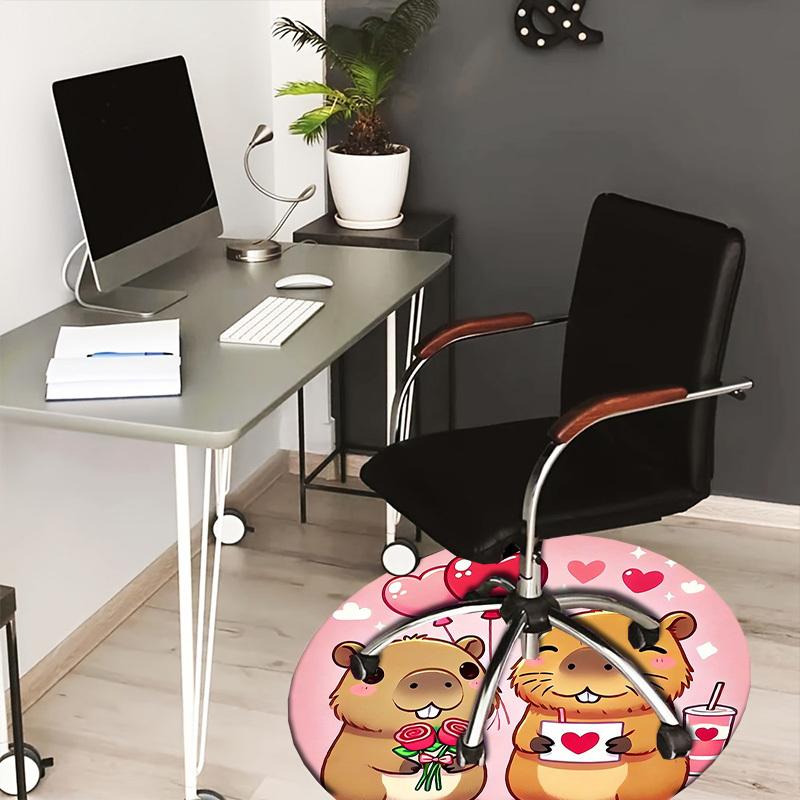 

1 шт. Офисный коврик для стула, коврики с сердечками, розами, Купидоном. Идеально подходит для украшения офисных стульев, гостиных или спален. YDT058 80cm by 80cm