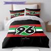 Hannover 96 Pattern Bedding Set Quilt Cover Pillowcase Home Decor Gift (1 * duvet cover + 2 * pillowcase, without core)