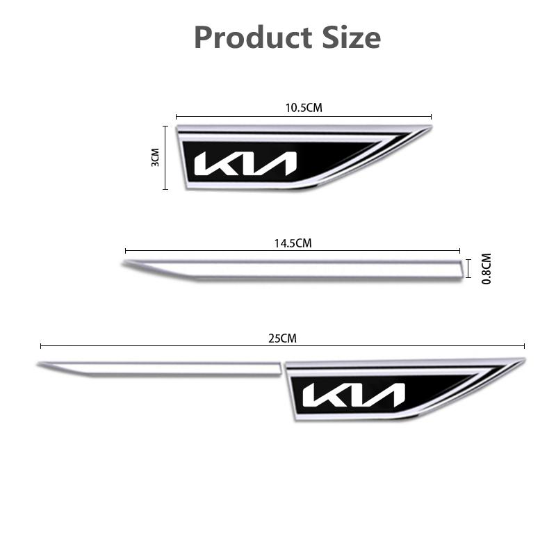 2026 Hot Car Sticker 3D Metal Car Emblem Logo Fender Blade Decal Badge Car Body Protective Sticker For Kia Rio 3 4 K2 K3 X-Line