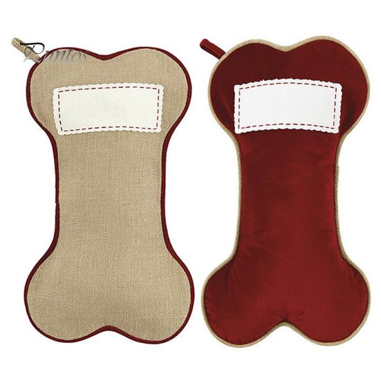 Christmas Gift Bag Easy To Hang Increase Atmosphere Festive Dog Bone Socks Gift Bag