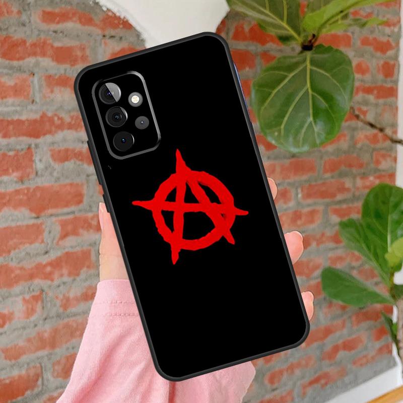 Anarchy Symbol A Phone Case For Samsung Galaxy A55 A35 A25 A15 A52 A32 A12 A51 A71 A13 A33 A53 A14 A34 A54 Samsung A33 5G