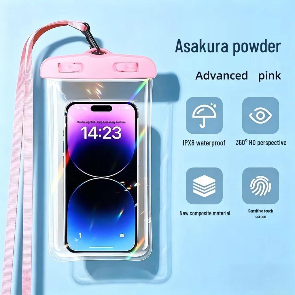 High-End Waterproof TPU Phone Pouch for Swimming, Rafting & Beach - Touchscreen Compatible