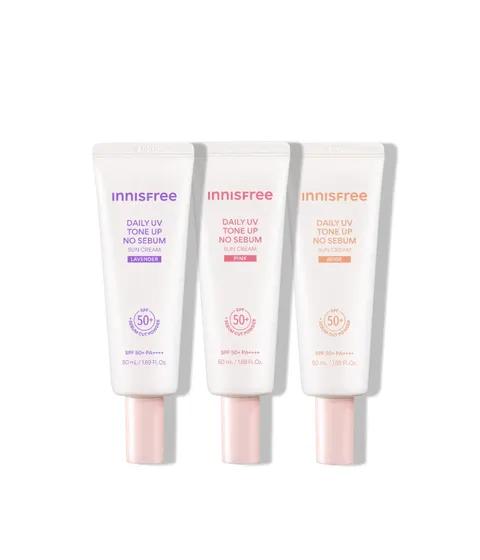 Daily UV Tone-Up No-Sebum Sunscreen (Pink/Lavender/Beige) pink