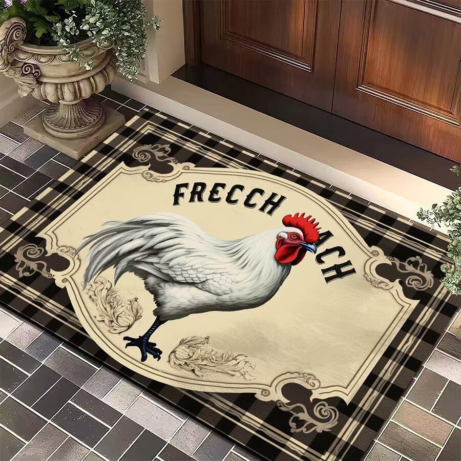 

Creative Rooster Doormat Non-slip Floor Mat for Bathroom Kitchen Living Room Entrance Rug Home Decor Funny Animal Door Carpet 40x60cm