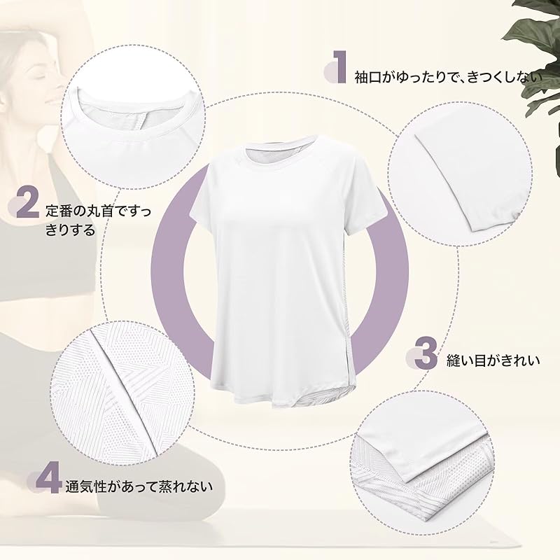 [Rovidorx] yoga wear tops pilates wear back open short sleeve t-shirt ladies sports Relaxing hot yoga sportswear gym wear fitness wear training